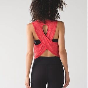 Lululemon Fast As Light Muscle Tank | Size 2 | Heathered Red